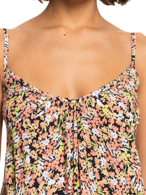 The Roxy Floral Summer Adventures Dress is the perfect lightweight dress for all your outings this season! Made of airy crinkle fabric, this mini dress has adjustable straps and a V-neck to keep you looking effortlessly chic. Whether you're headed to the market or up the heat for a summer date night, the Roxy dress is the key to looking your best!     ERJX603335