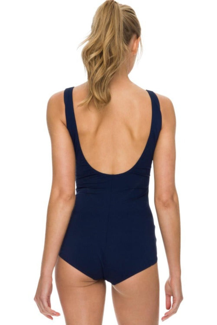 Enjoy modesty and complete coverage in this timeless multi-fit sheath one piece! Crafted with 100% chlorine-resistant polyester, this suit promises maximum durability, and is fast-drying and fade-resistant. Feel secure and supported with the lower leg-line and soft cup support!