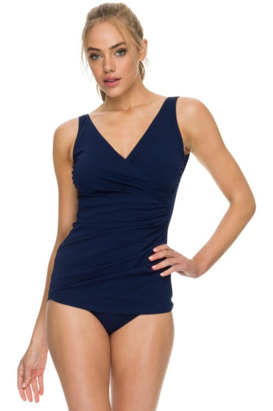 Enjoy modesty and complete coverage in this timeless multi-fit sheath one piece! Crafted with 100% chlorine-resistant polyester, this suit promises maximum durability, and is fast-drying and fade-resistant. Feel secure and supported with the lower leg-line and soft cup support!