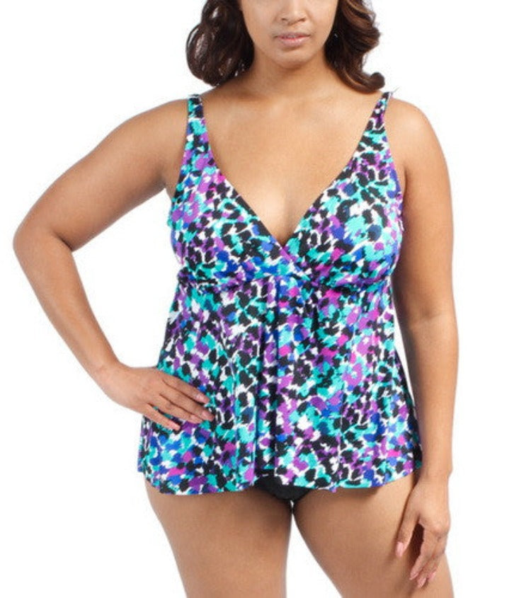 Dive into summer in style - this splash-worthy Flyaway One Piece is made for all the seaside waves and lounging poolside! Its flattering hip minimizing fit plus adjustable shoulder straps, v-neck with slight cross over front and tummy control make it perfect for a day at the beach. Plus, the flyaway element on the midsection adds an extra special (and extra cute) touch. Dive in!